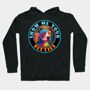 Retro Sunset Pit Bull Hoodie